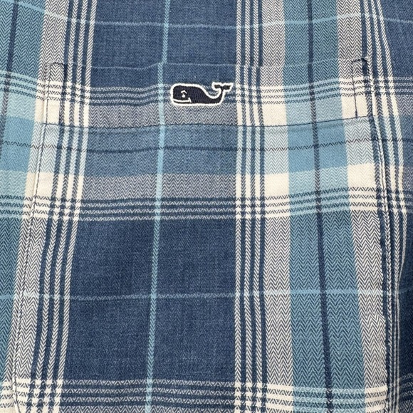 Vineyard Vines Slim Fit Tucker Shirt Blue Plaid Button Down Long Sleeve‎ Mens XL - Picture 4 of 10